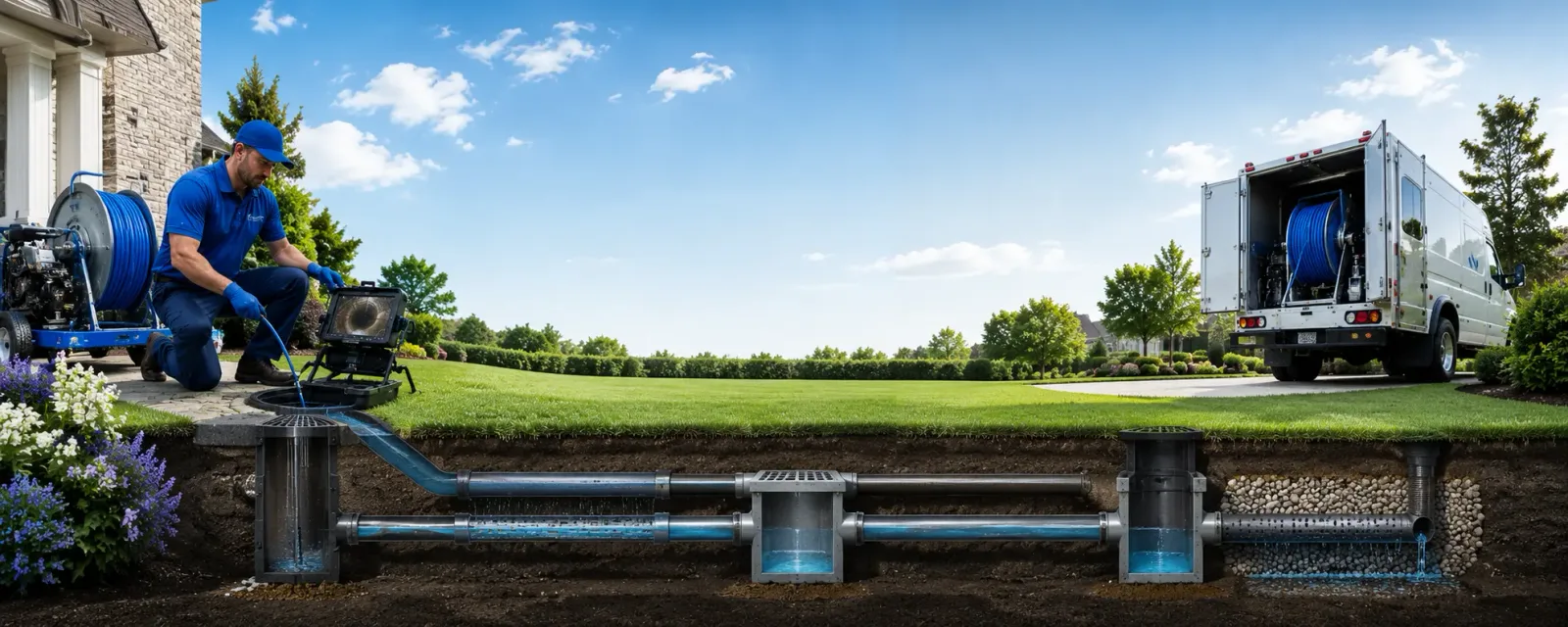 Outdoor drain cleaning information for Lisle, NY